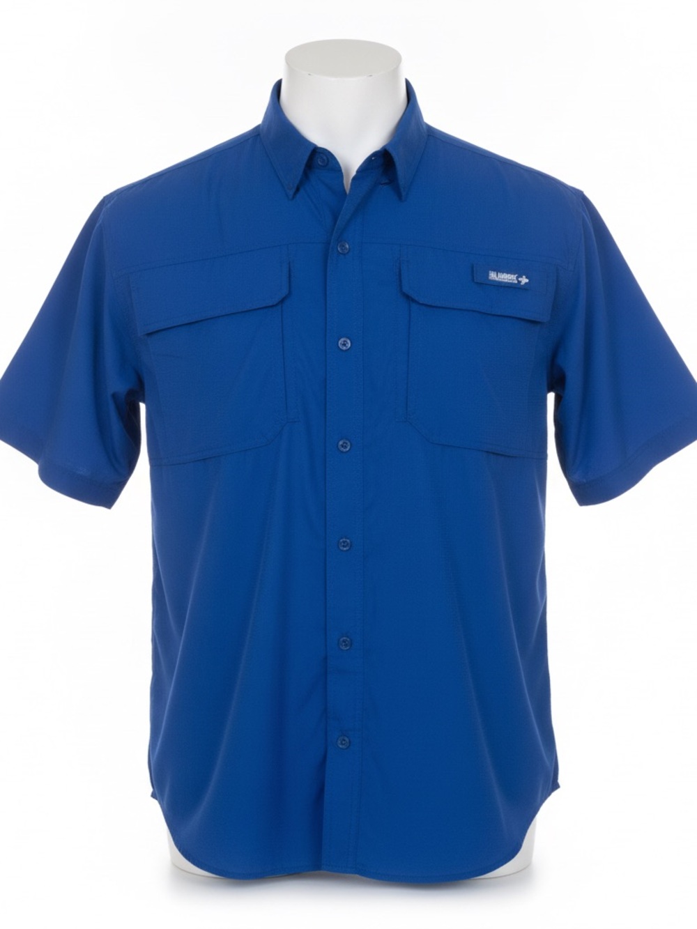 Reel Legends Saltwater II Fishing Shirt Men 3X Blue Vented Short Sleeve Outdoor